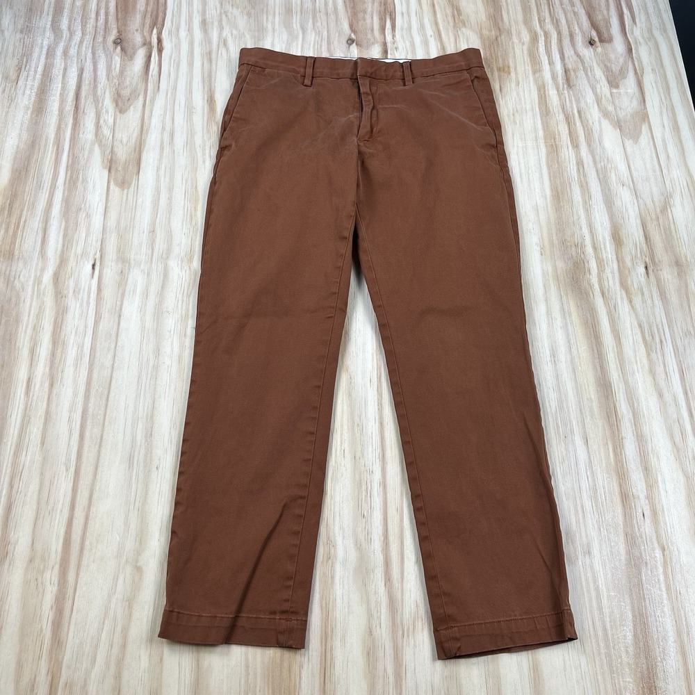 Banana Republic Men FITS 32x29 Orange Aiden Slim Fit Rapid Movement Chino Pants - Picture 1 of 10